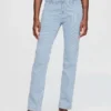 Jeans slim a gamba dritta a vita alta in stile anni ’90