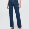 Jeans slim a gamba dritta a vita alta in stile anni ’90