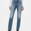 Jeans slim a gamba dritta a vita alta in stile anni ’90