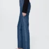 Jeans slim a gamba dritta a vita alta in stile anni ’90