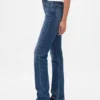 Jeans slim a gamba dritta a vita alta in stile anni ’90