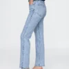 Jeans slim a gamba dritta a vita alta in stile anni ’90