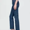 Jeans slim a gamba dritta a vita alta in stile anni ’90