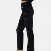 Jeans slim a gamba dritta a vita alta in stile anni ’90