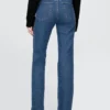 Jeans slim a gamba dritta a vita alta in stile anni ’90