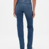 Jeans slim a gamba dritta a vita alta in stile anni ’90