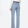 Jeans slim a gamba dritta a vita alta in stile anni ’90