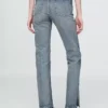 Jeans slim a gamba dritta a vita alta in stile anni ’90