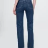 Jeans slim a gamba dritta a vita alta in stile anni ’90