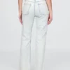 Jeans slim a gamba dritta a vita alta in stile anni ’90