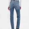 Jeans slim a gamba dritta a vita alta in stile anni ’90