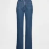 Jeans slim a gamba dritta a vita alta in stile anni ’90