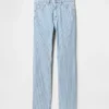 Jeans slim a gamba dritta a vita alta in stile anni ’90