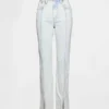 Jeans slim a gamba dritta a vita alta in stile anni ’90