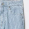 Jeans slim a gamba dritta a vita alta in stile anni ’90