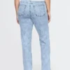 Jeans slim a gamba dritta a vita alta in stile anni ’90