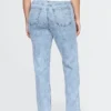Jeans slim a gamba dritta a vita alta in stile anni ’90