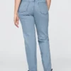 Jeans slim a gamba dritta a vita alta in stile anni ’90