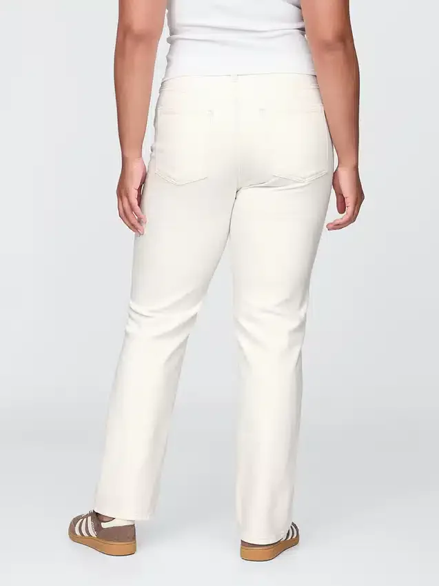Jeans slim a gamba dritta a vita alta in stile anni ’90