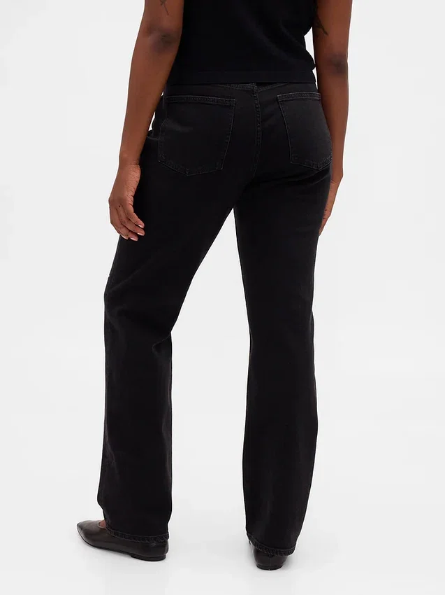 Jeans slim a gamba dritta a vita alta in stile anni ’90