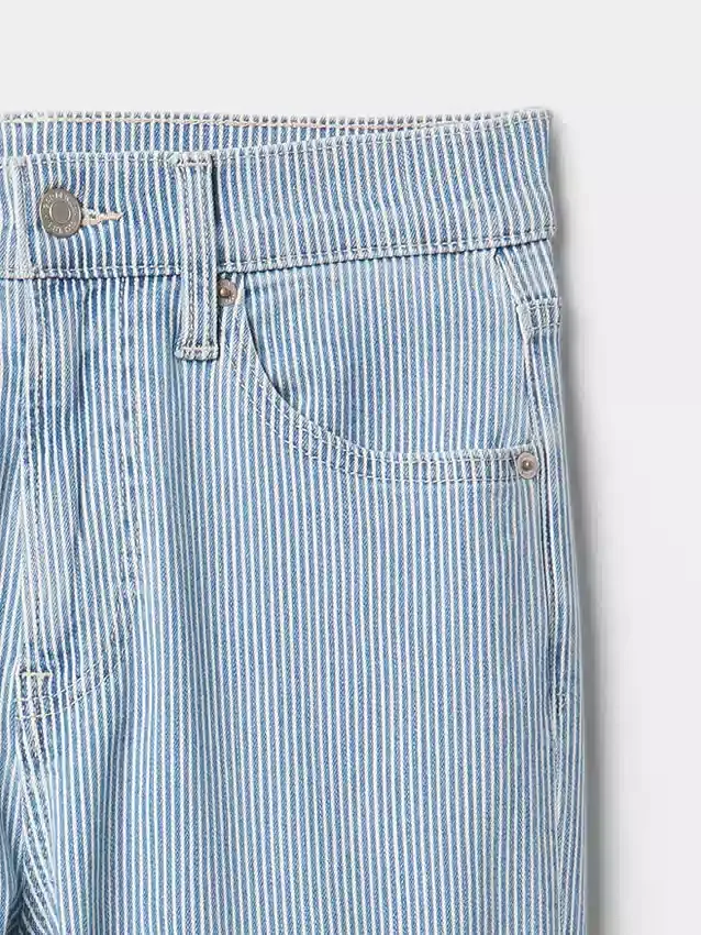 Jeans slim a gamba dritta a vita alta in stile anni ’90