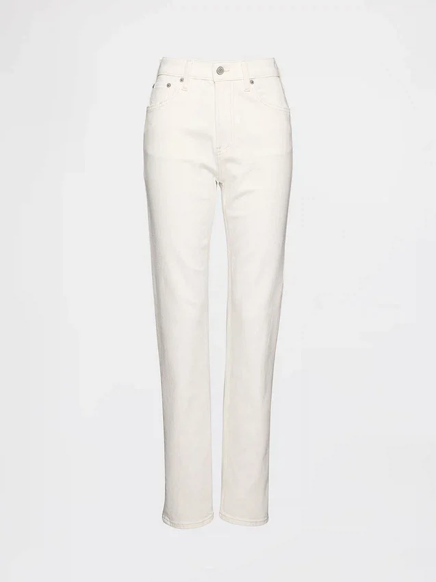 Jeans slim a gamba dritta a vita alta in stile anni ’90