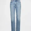 Jeans slim a gamba dritta a vita alta in stile anni ’90