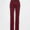 Jeans slim a gamba dritta a vita alta in stile anni ’90