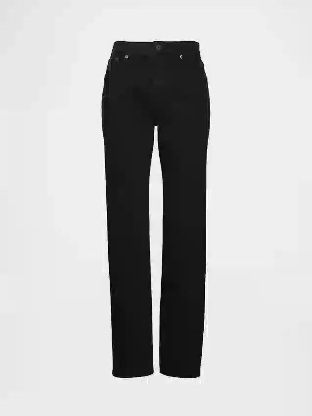 Jeans slim a gamba dritta a vita alta in stile anni ’90