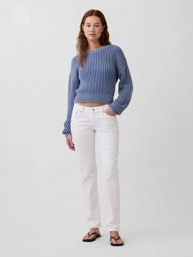Jeans slim a vita bassa in stile anni '90