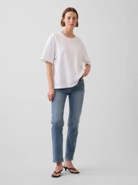 Jeans slim a vita bassa in stile anni '90
