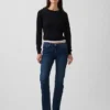 Jeans slim a vita bassa in stile anni '90