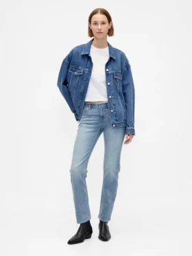 Jeans slim a vita bassa in stile anni '90