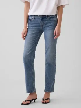 Jeans slim a vita bassa in stile anni ’90