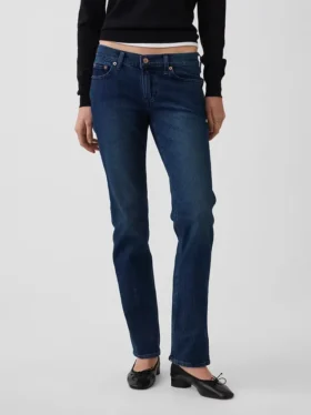 Jeans slim a vita bassa in stile anni ’90