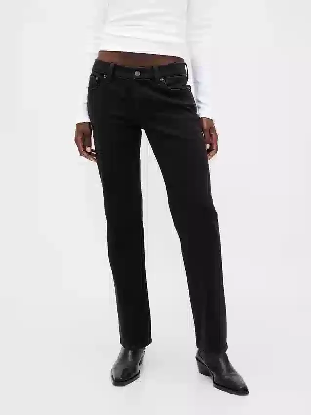Jeans slim a vita bassa in stile anni '90