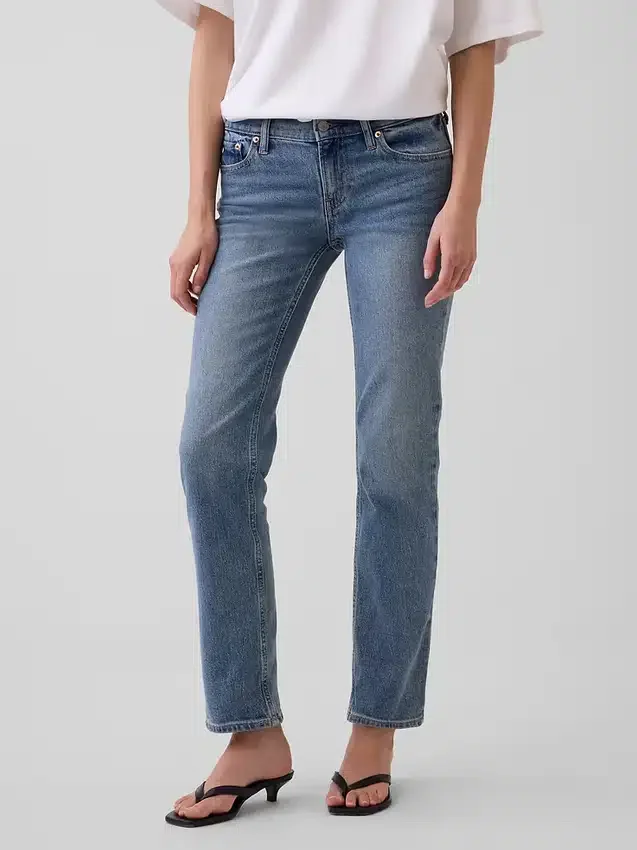 Jeans slim a vita bassa in stile anni '90