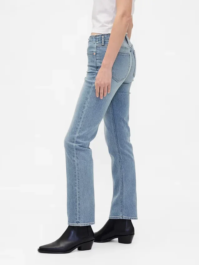 Jeans slim a vita bassa in stile anni '90