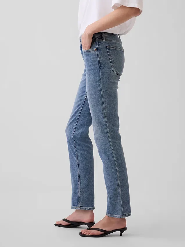 Jeans slim a vita bassa in stile anni '90