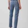Jeans slim a vita bassa in stile anni '90