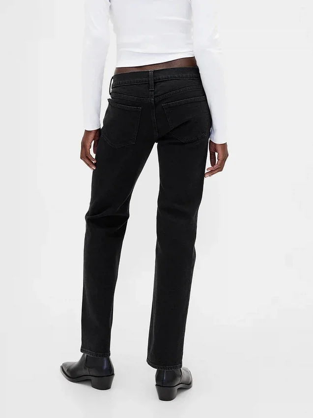 Jeans slim a vita bassa in stile anni '90