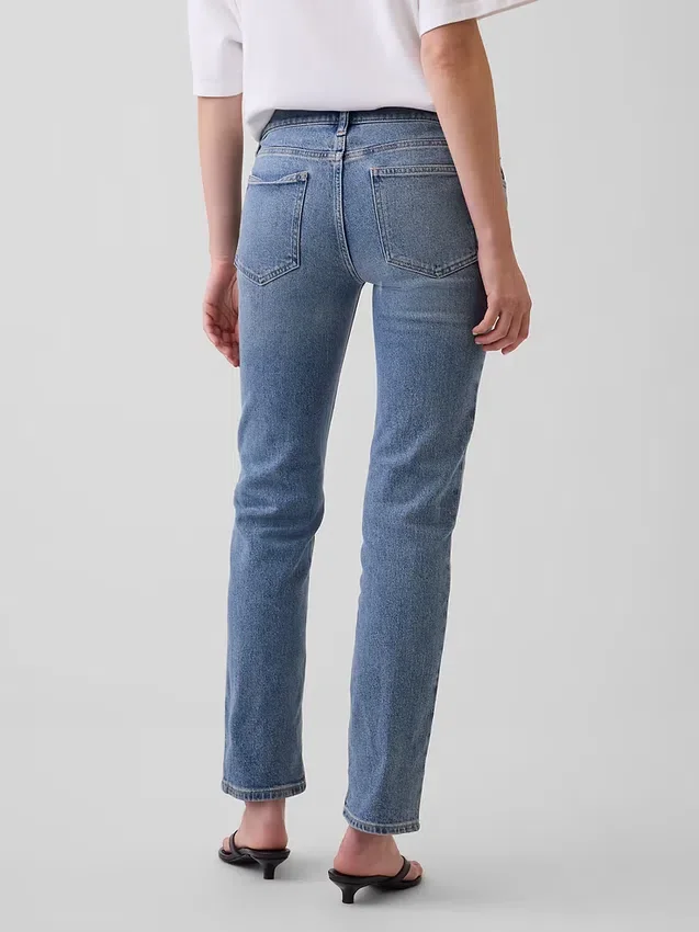Jeans slim a vita bassa in stile anni '90