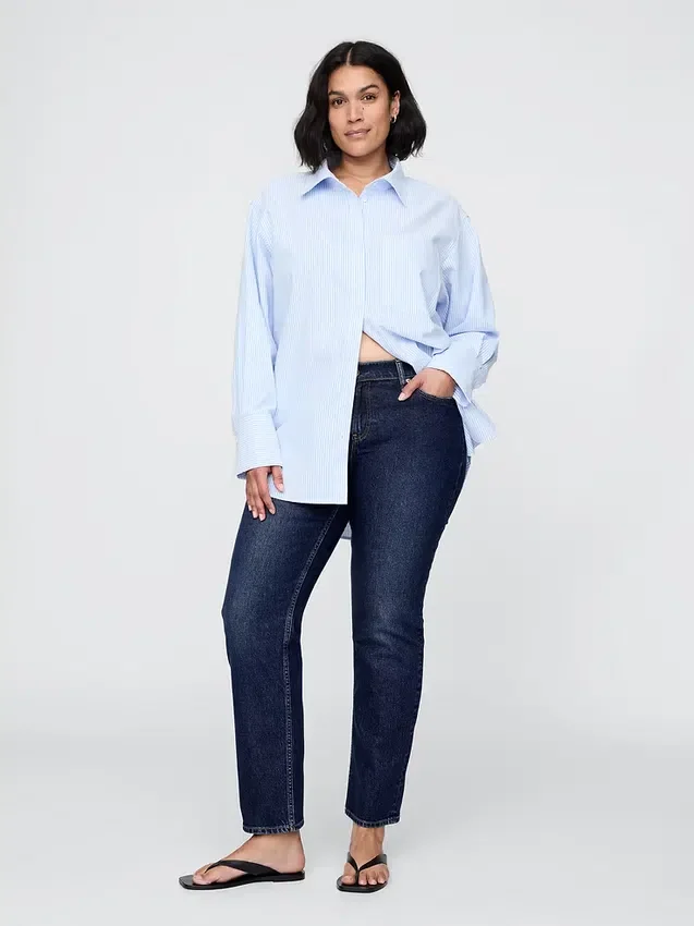 Jeans slim a vita bassa in stile anni '90