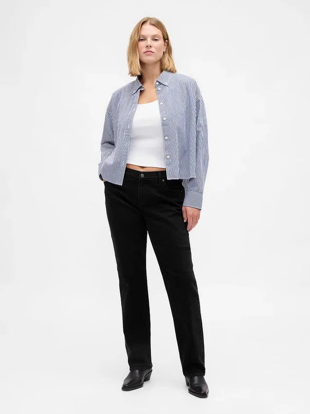 Jeans slim a vita bassa in stile anni '90