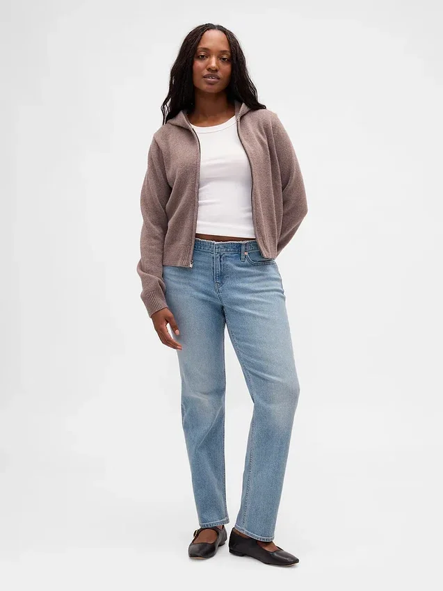 Jeans slim a vita bassa in stile anni '90