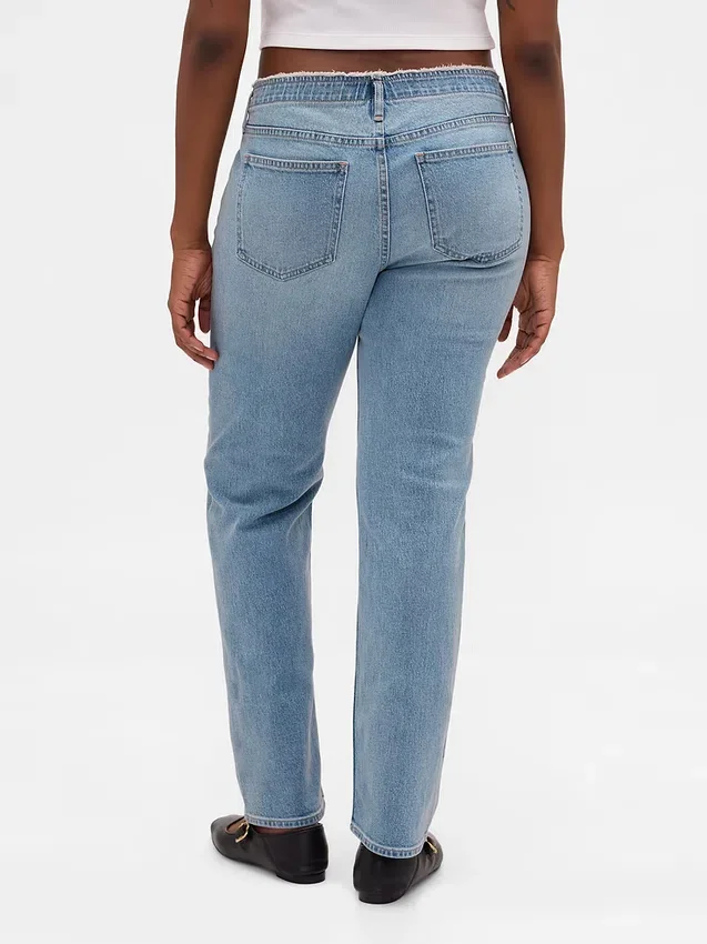 Jeans slim a vita bassa in stile anni '90