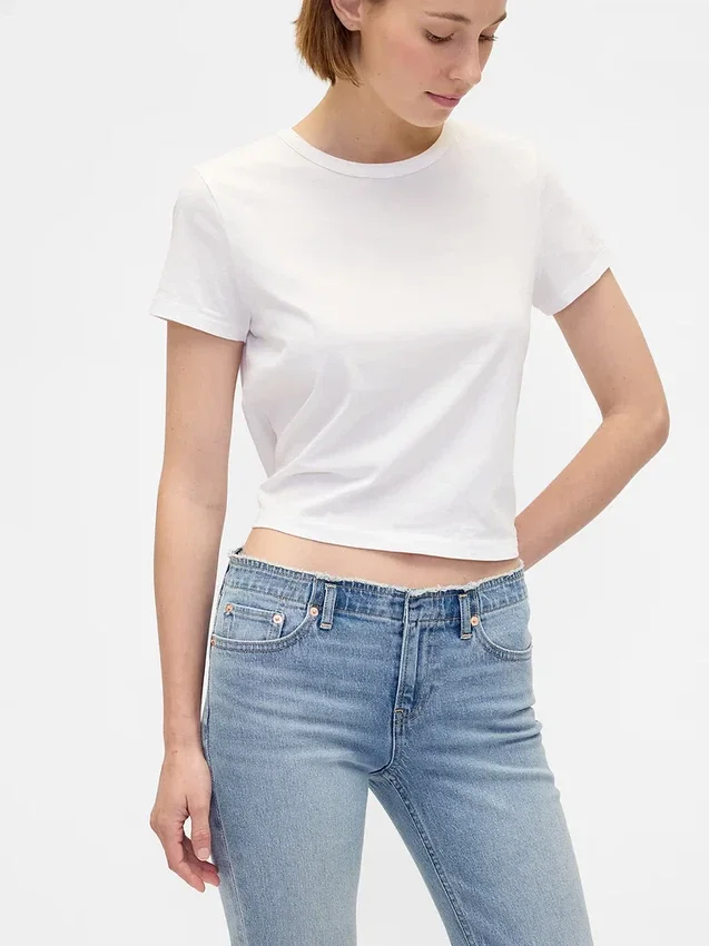 Jeans slim a vita bassa in stile anni '90