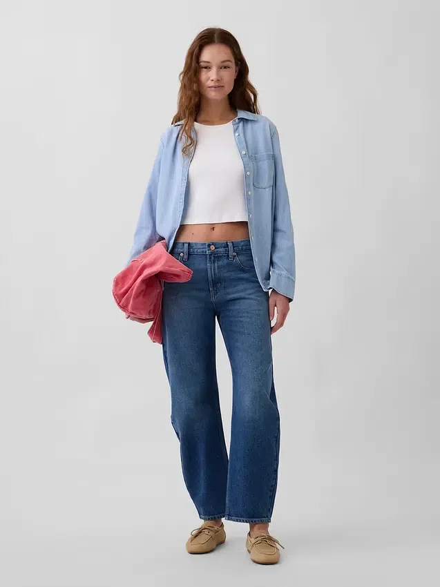 Jeans slim a vita media