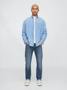 Jeans slim con cimosa