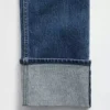 Jeans slim dritti a vita alta con risvolto in stile anni '90